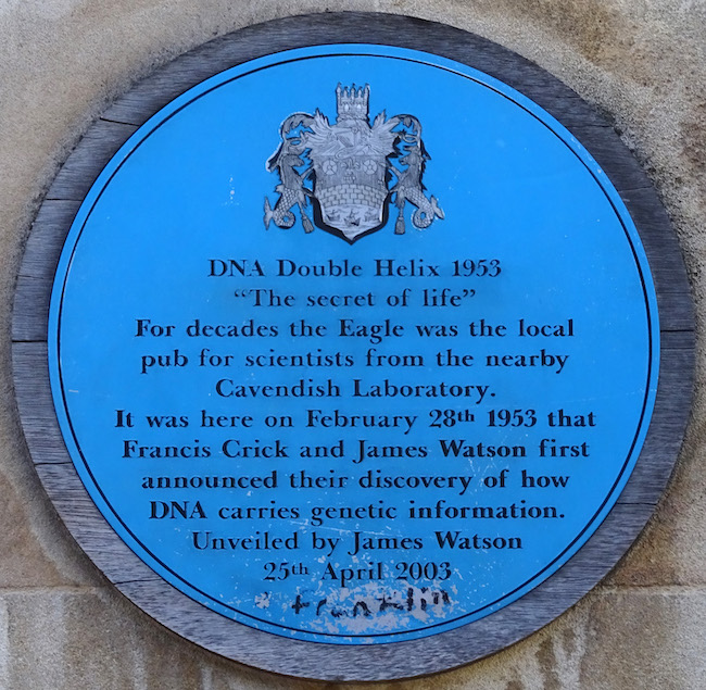 Crick and Watson plaque