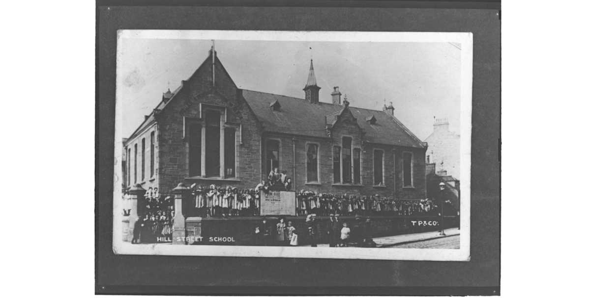 old photos of children outside school in Dundee