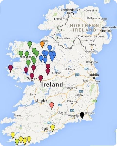 The records focus mainly on Ireland's western seaboard, a location known to have less record coverage, particularly for the 1800s