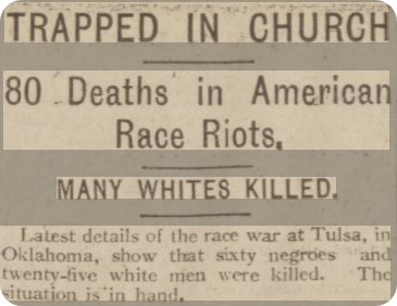 Tulsa race massacre - death toll in newspapers