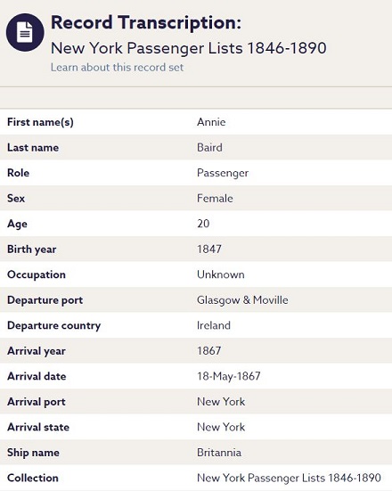 Online record transcripts