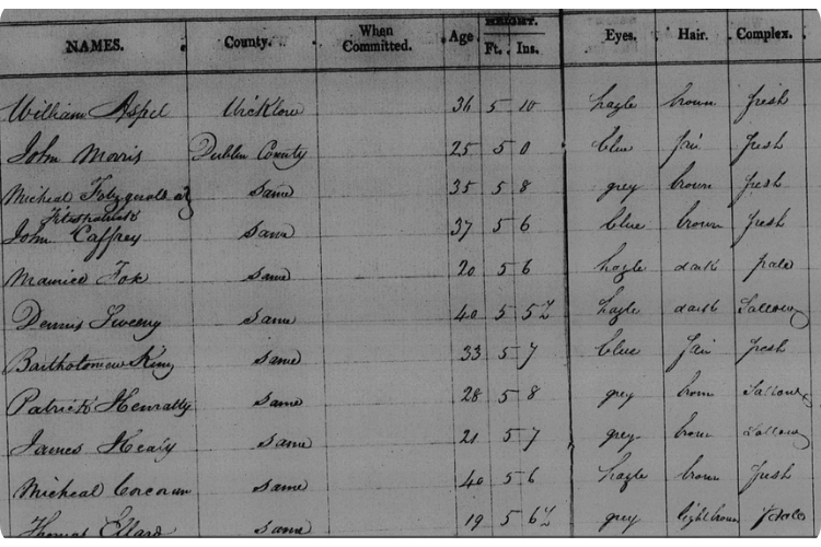 A snapshot of the Australian Convicts records