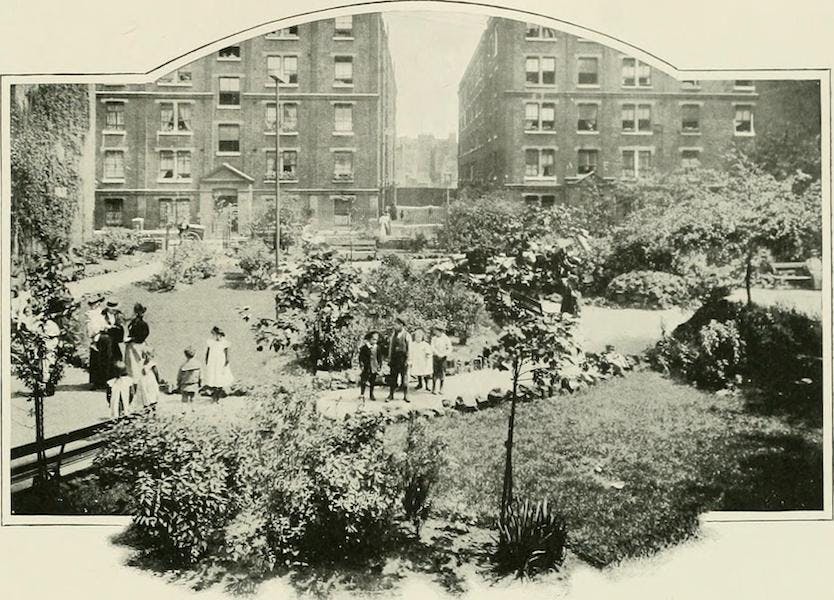 Embankment Gardens in Southwark, c.1902.