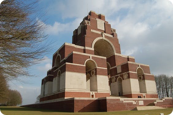 The Memorial to the Missing at Thiepval, on the Somme.