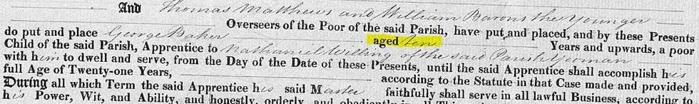 *Please note that the highlight was added as a tool to see the age in the record, it won't appear in the original images.