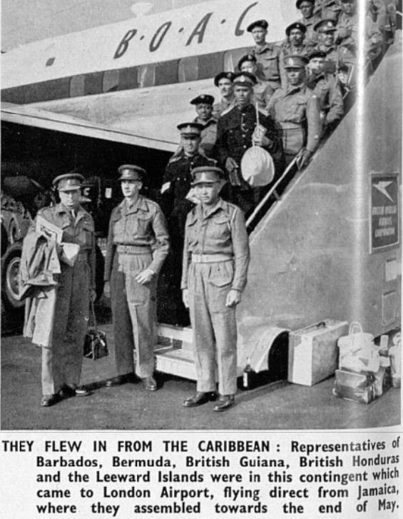 'They flew in from the Caribbean', The Sphere, 1953.