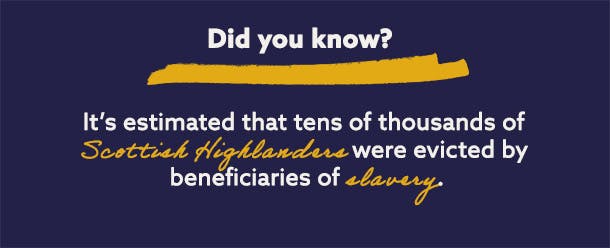 The Highland Clearances and slavery