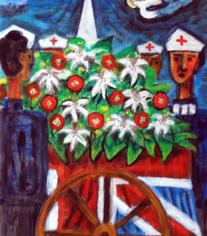 painting of edith cavell's funeral