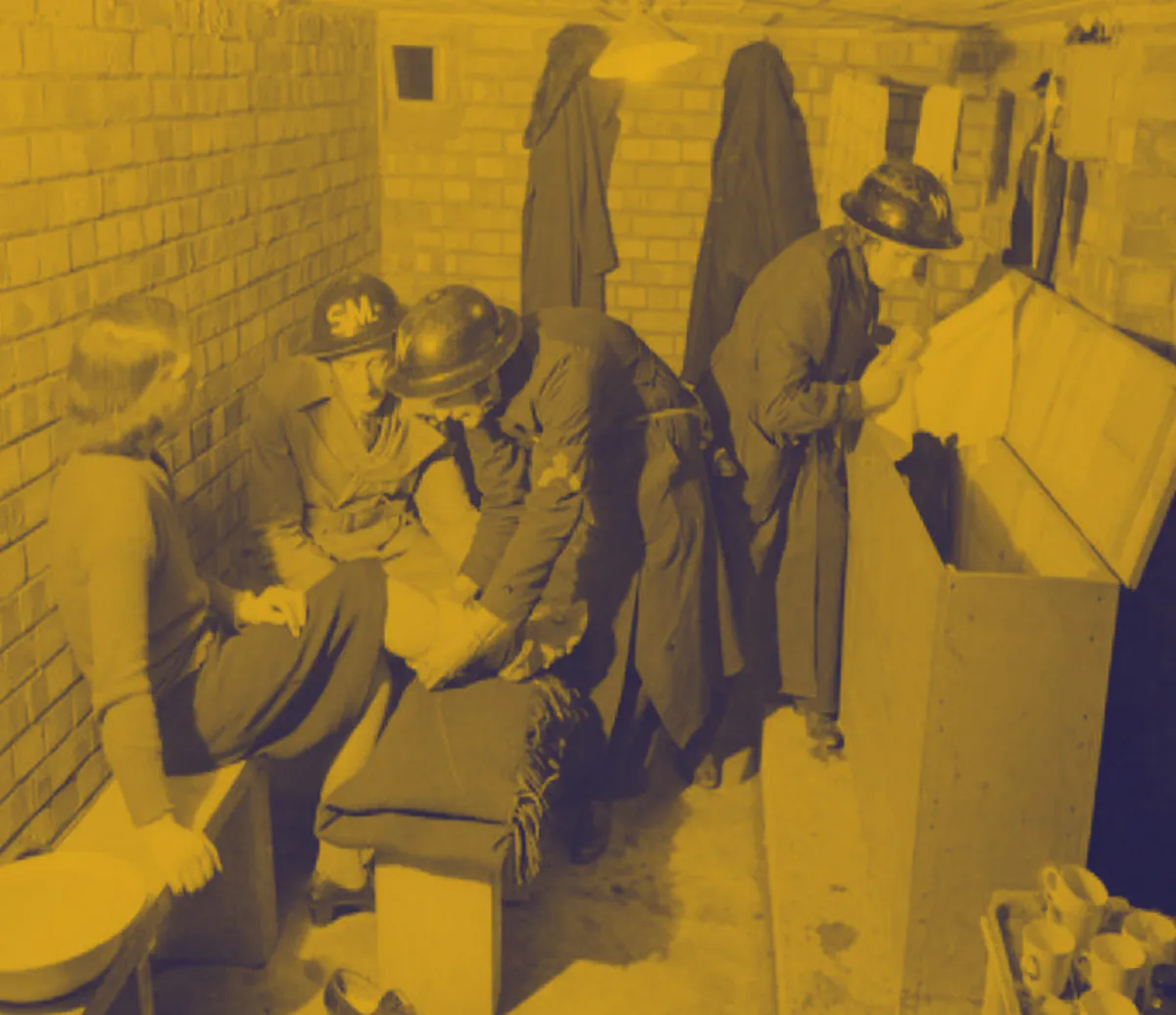 air raid shelter ww2