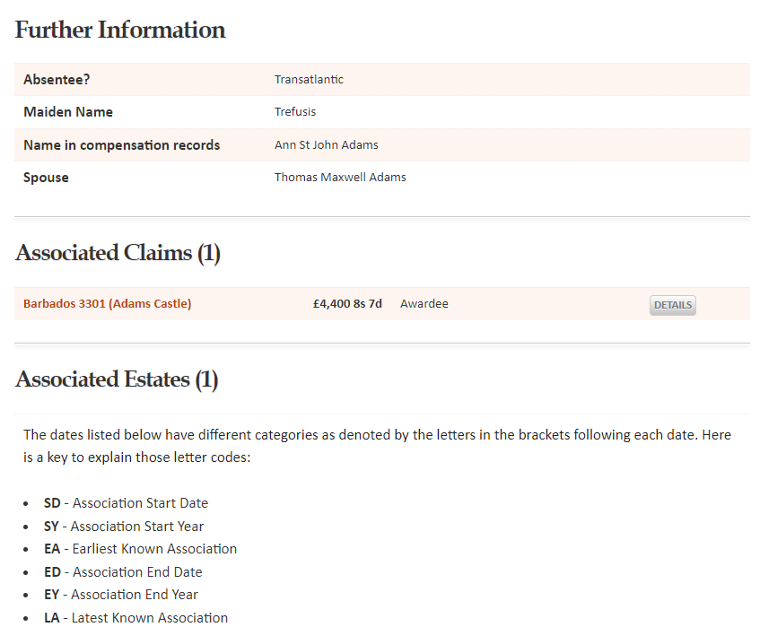 The additional information, as found on the UCL website.