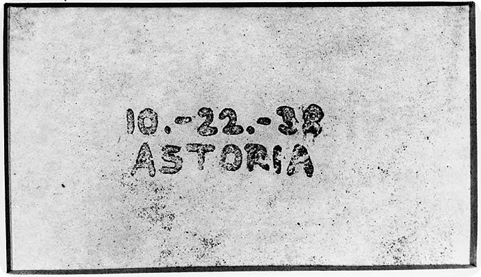 The first photocopy in 1938.