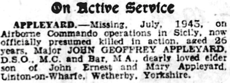 Yorkshire Post, 9 March 1944.