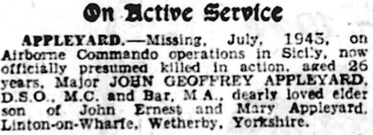 Yorkshire Post, 9 March 1944.