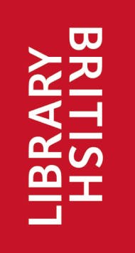 The British Library logo - a rich red background with British Library in bold white text