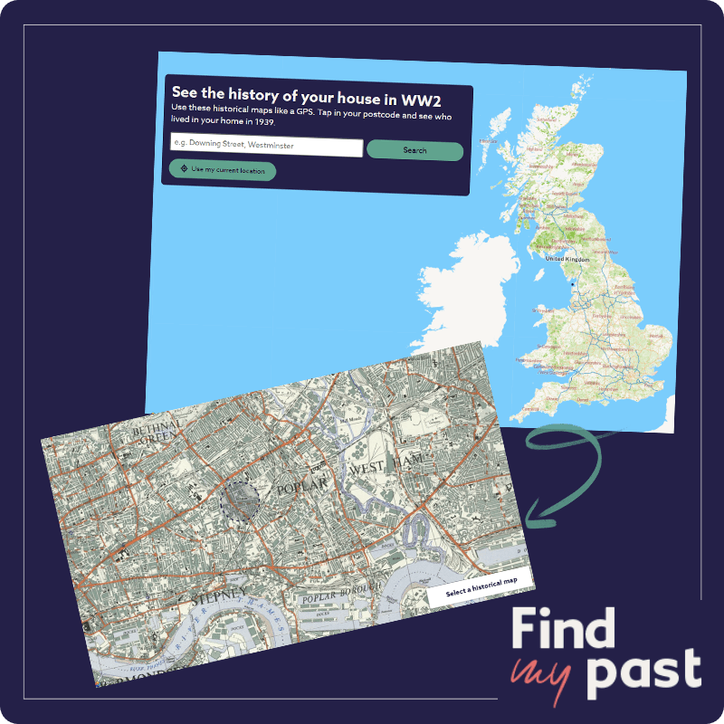 The 1939 Register map search can take you to historical maps of any part of Britain.
