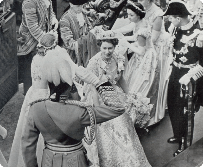 'The Queen smiles a greeting', The Tatler, 1953.