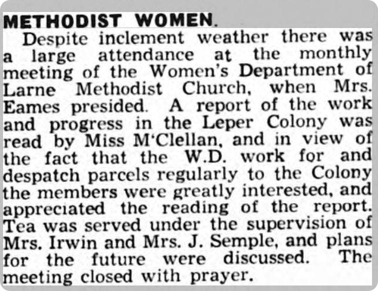 Methodist women in old newspapers