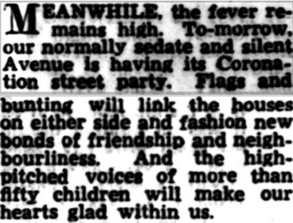 North Wales Weekly News reporting the day before the coronation, 1953.