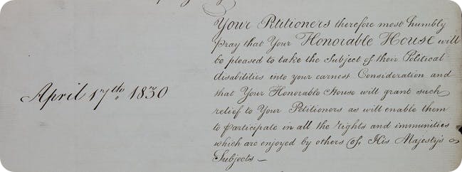 Antigua, Petition Of The Coloured Inhabitants 1830