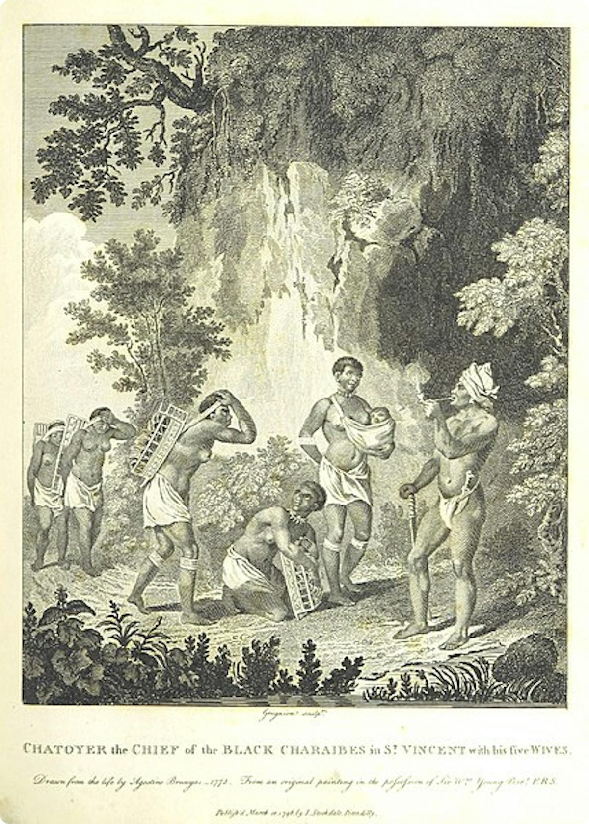 'Chatoya, the chief of the Black Charaibes in St.Vincent', 1801, Bryan Edwards.