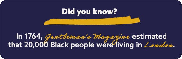 How many Black people were in Britain in the 1700s?