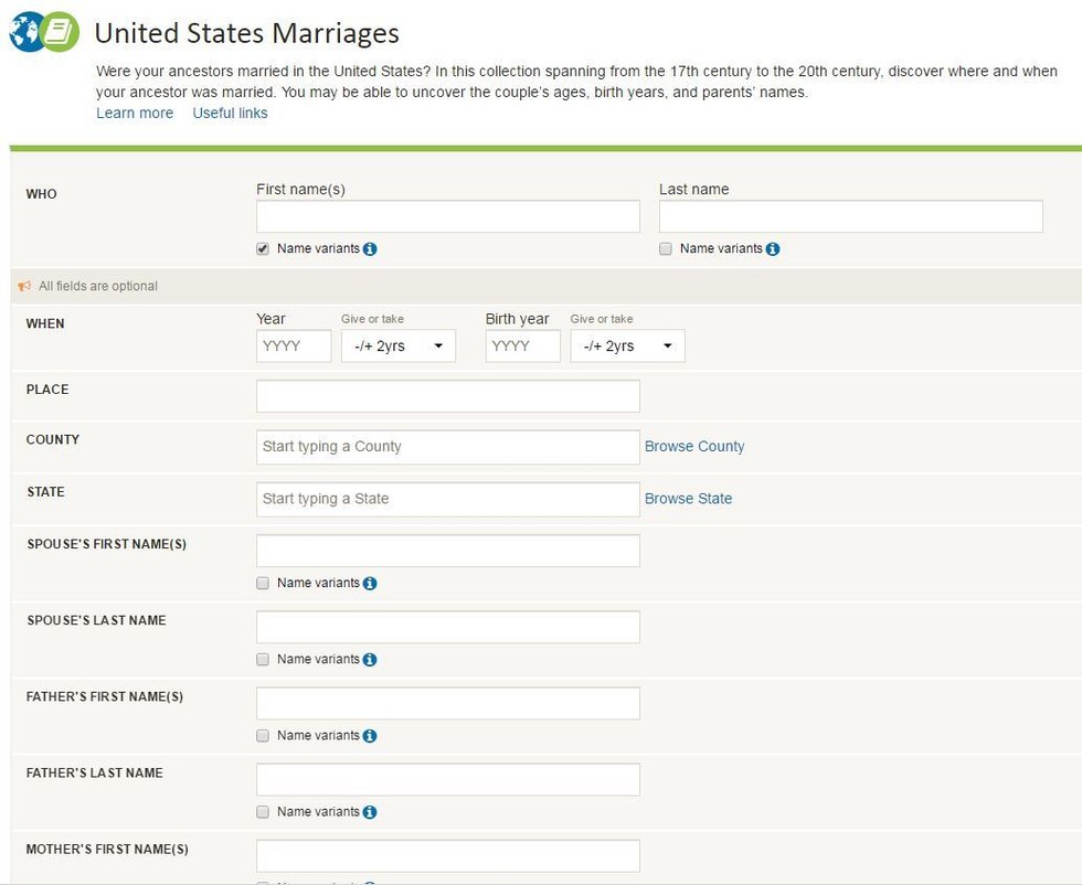 find marriage records online