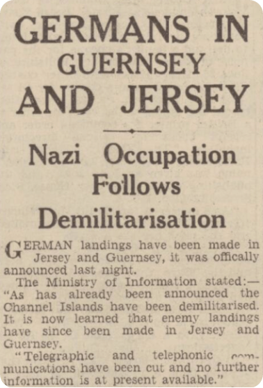 The Nazis occupy Guernsey and Jersey, 1940