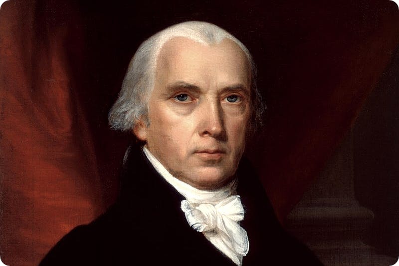 US President James Madison