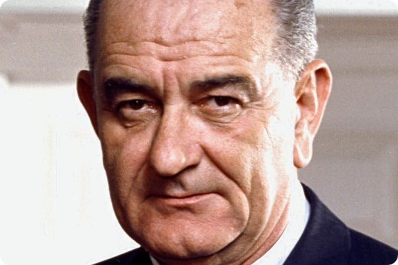 US President Lyndon B. Johnson
