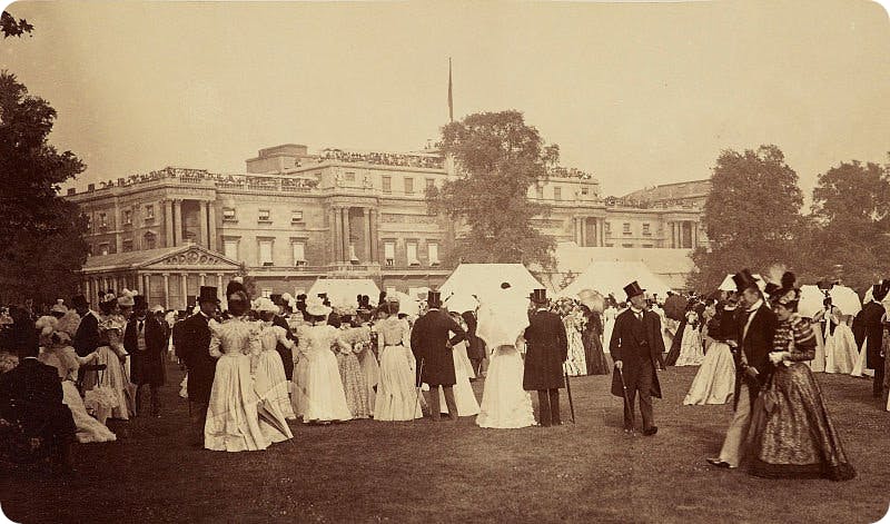 A garden party at Buckingham Palace for Queen Victoria's Diamond Jubilee in 1897