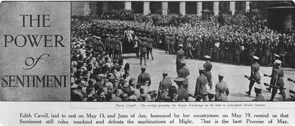 edith cavell's funeral