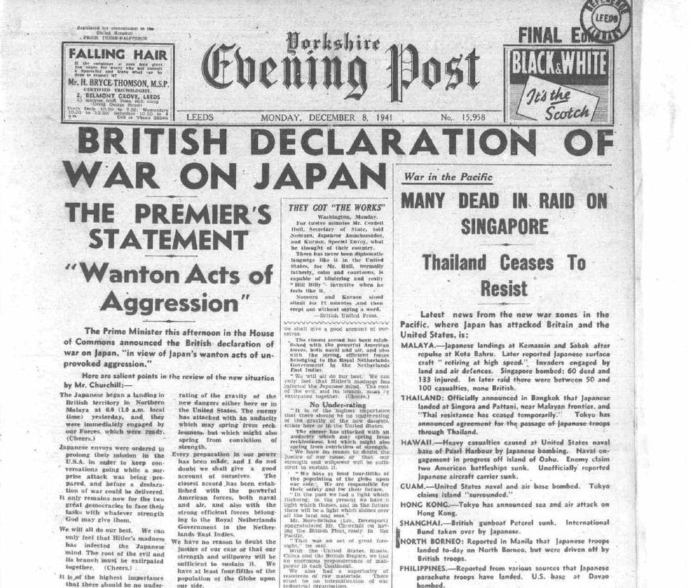 Yorkshire Evening Post, December 8, 1941