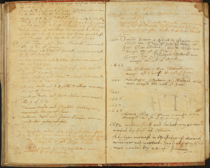 A page of marriage notices from Norfolk, 