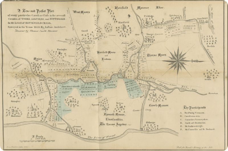 A parish map of the Isle of Axeholme, from 1868.