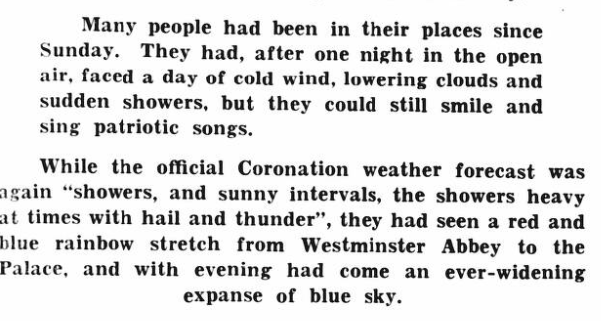 The coronation as reported by the Northern Whig, 1953.