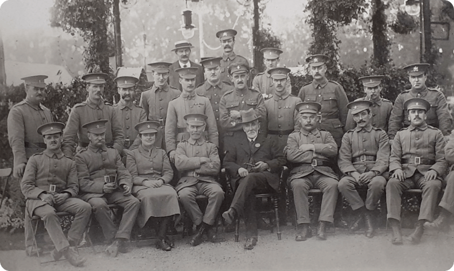 The band of the Northampton Volunteers, photo taken between 1916 and 1919. View the record here.