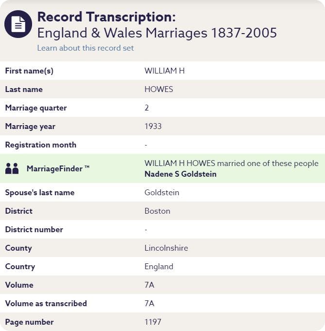 Find grandparents marriage record