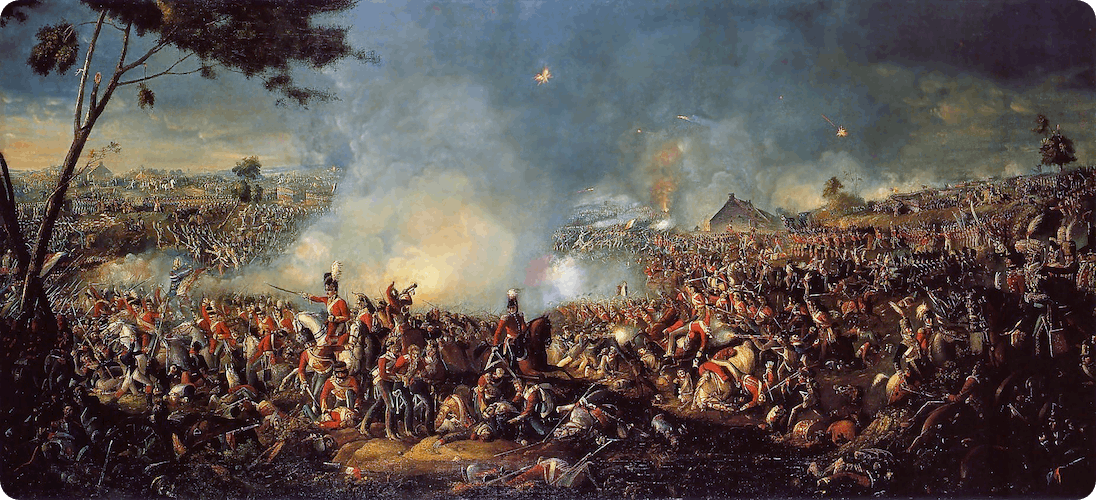 The Battle of Waterloo, depicted by William Sadler.