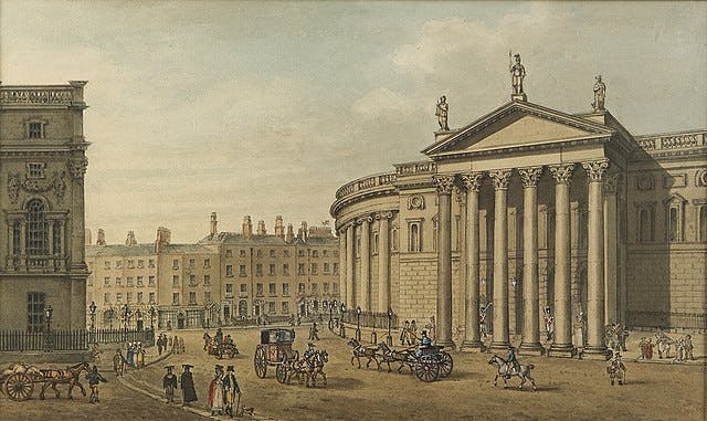 College Green, Dublin, c.1800.