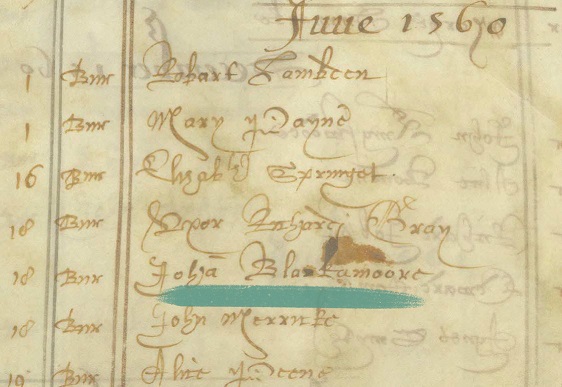 Blackamoores in Britain 1500s