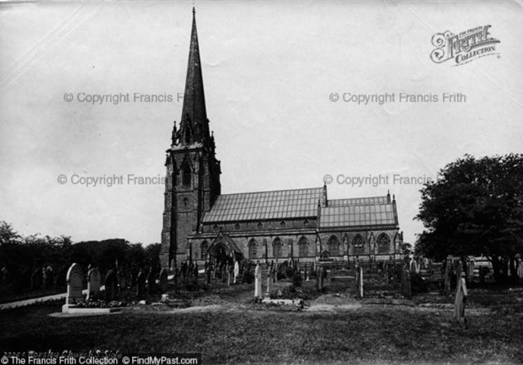 St Mark's Church, Worsley, Salford, from the Francis Frith Collection.