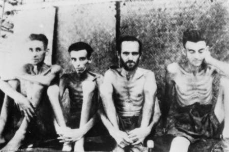 Prisonniers alliés à leur libération en 1945