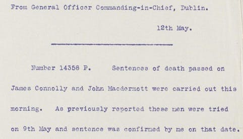 James Connolly execution records