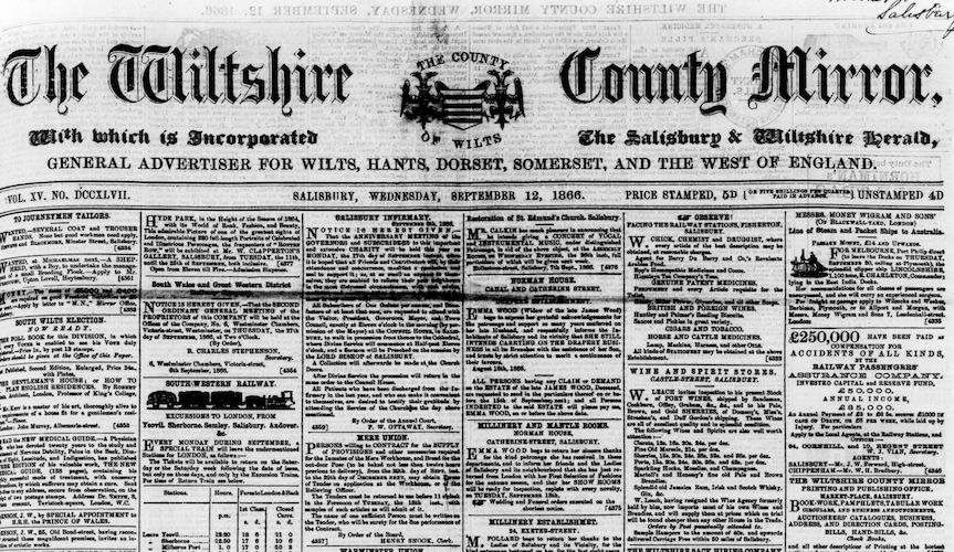 Wiltshire County Mirror, 12 September 1866.