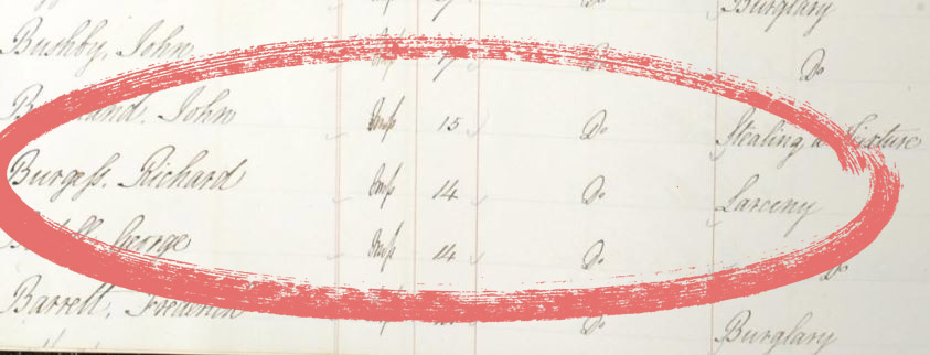 Richard Burgess 19th century gang member