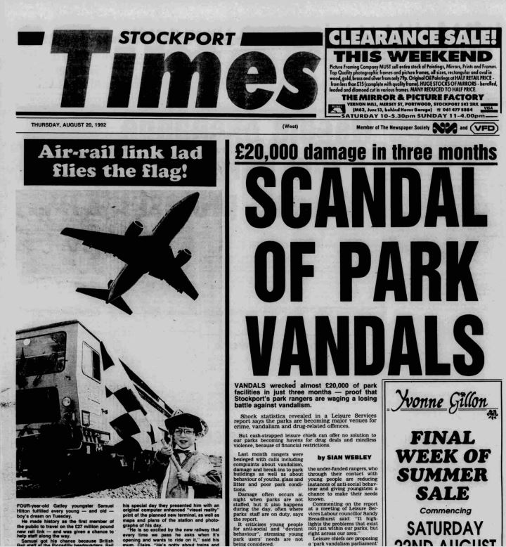 Stockport Times archives 1990s