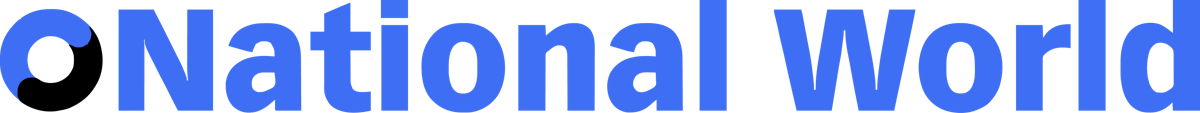 National World Logo - bold blue text against a white background