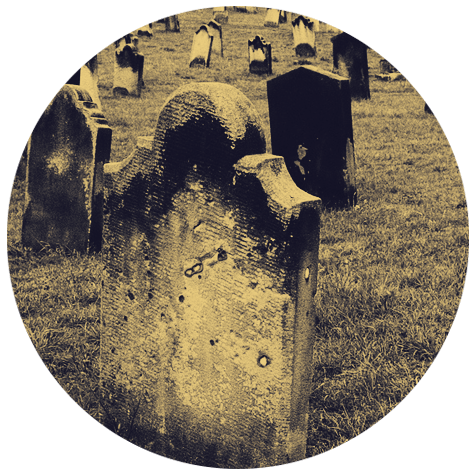 Gravestones in a churchyard