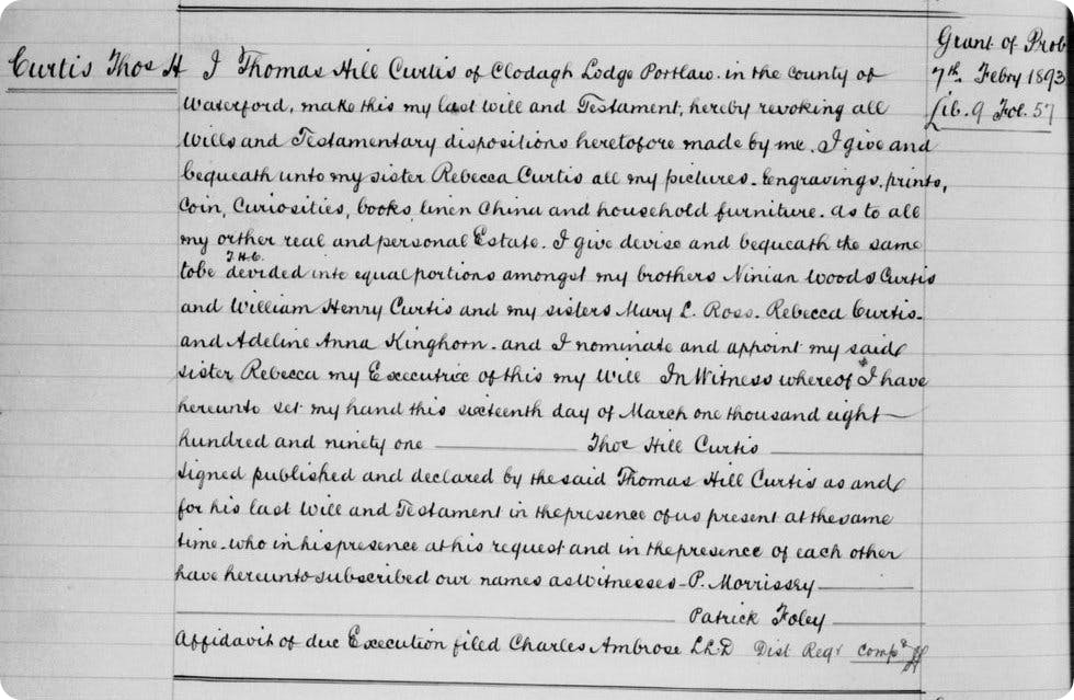 Records of wills Ireland