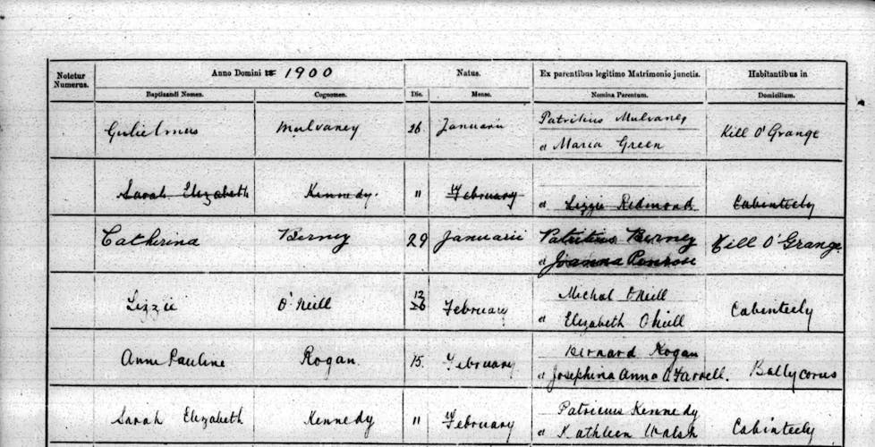 Irish marriage record 1932